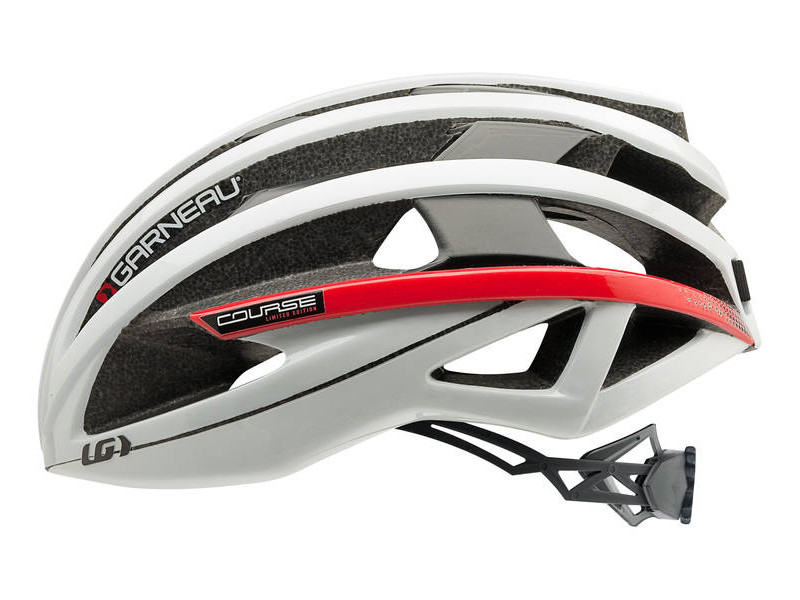 Louis Garneau Course helmet white red side