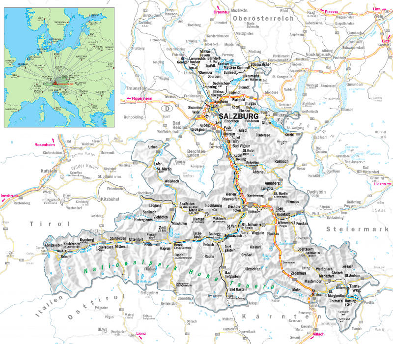 salzburgerland map