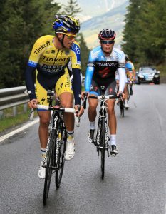 Alberto Contador y Enric Mas