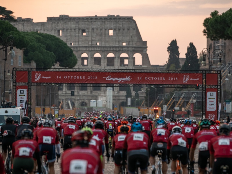 Salida Granfondo Campagnolo Roma