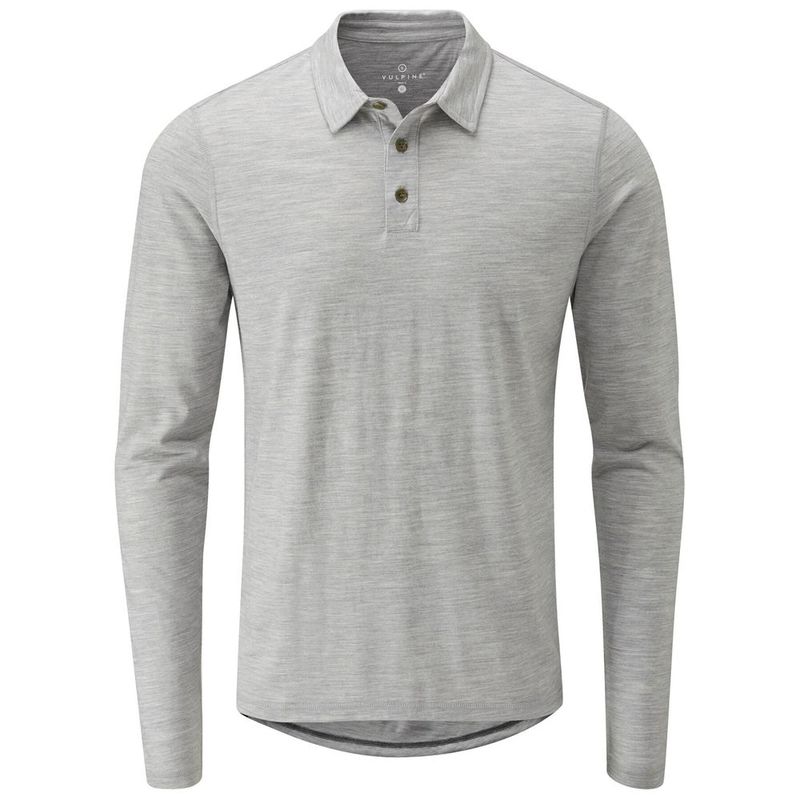 Vulpine Mens Merino Long Sleeve Polo