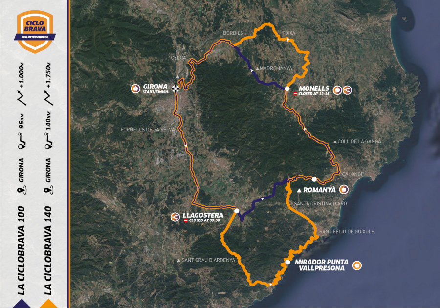 Ciclobrava 2020 recorridos
