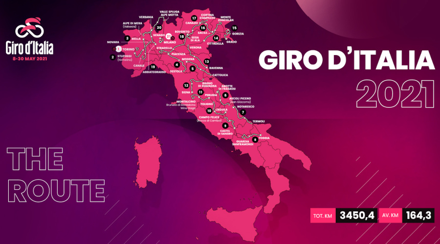 Giro Italia 2021 recorrido