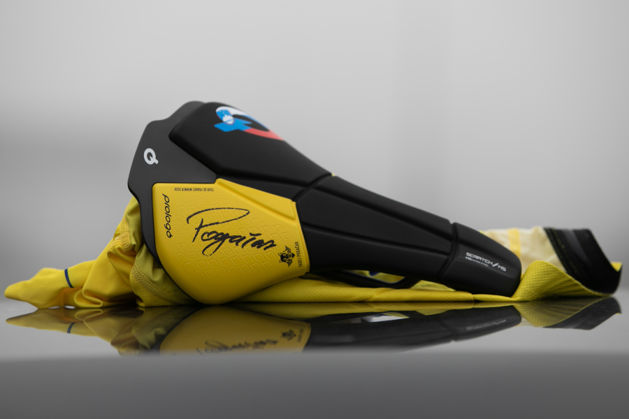 Prologo Tadej Pogacar Celebrative Saddle yellow