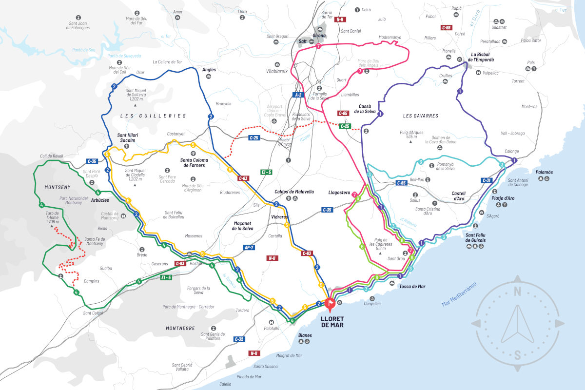 Lloret de Mar rutas ciclistas