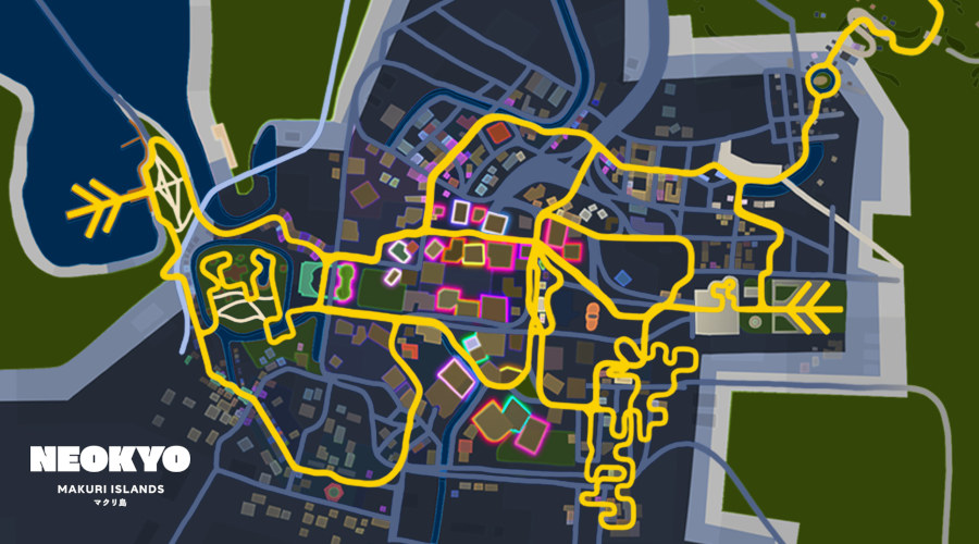 Zwift Neokyo mapa