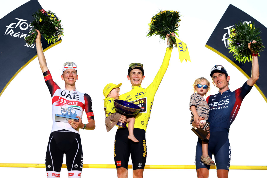 Podio Tour de Francia 2022