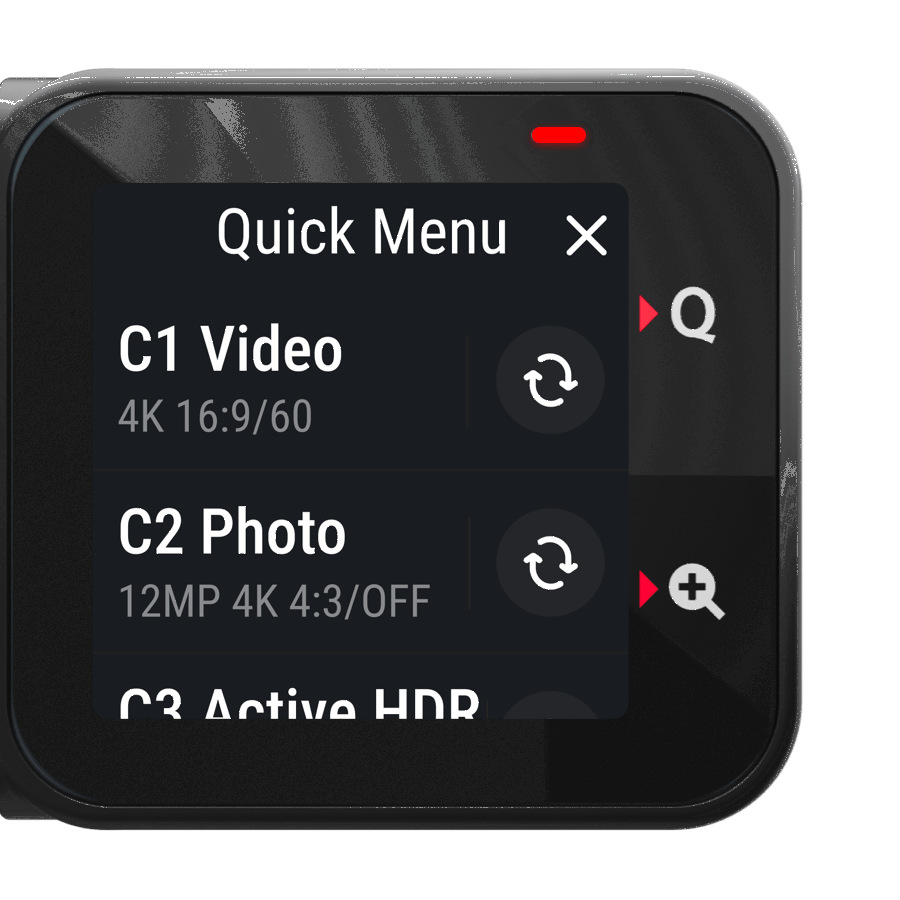 Insta360 One RS menu