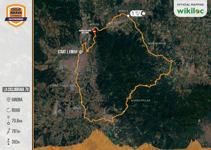 La Ciclobrava 70 mapa