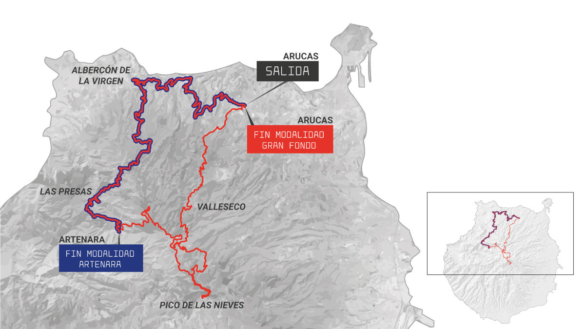 Gran Fondo Pico de las Nieves 2025 mapa