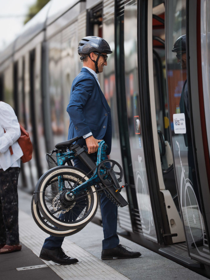 folding bike city